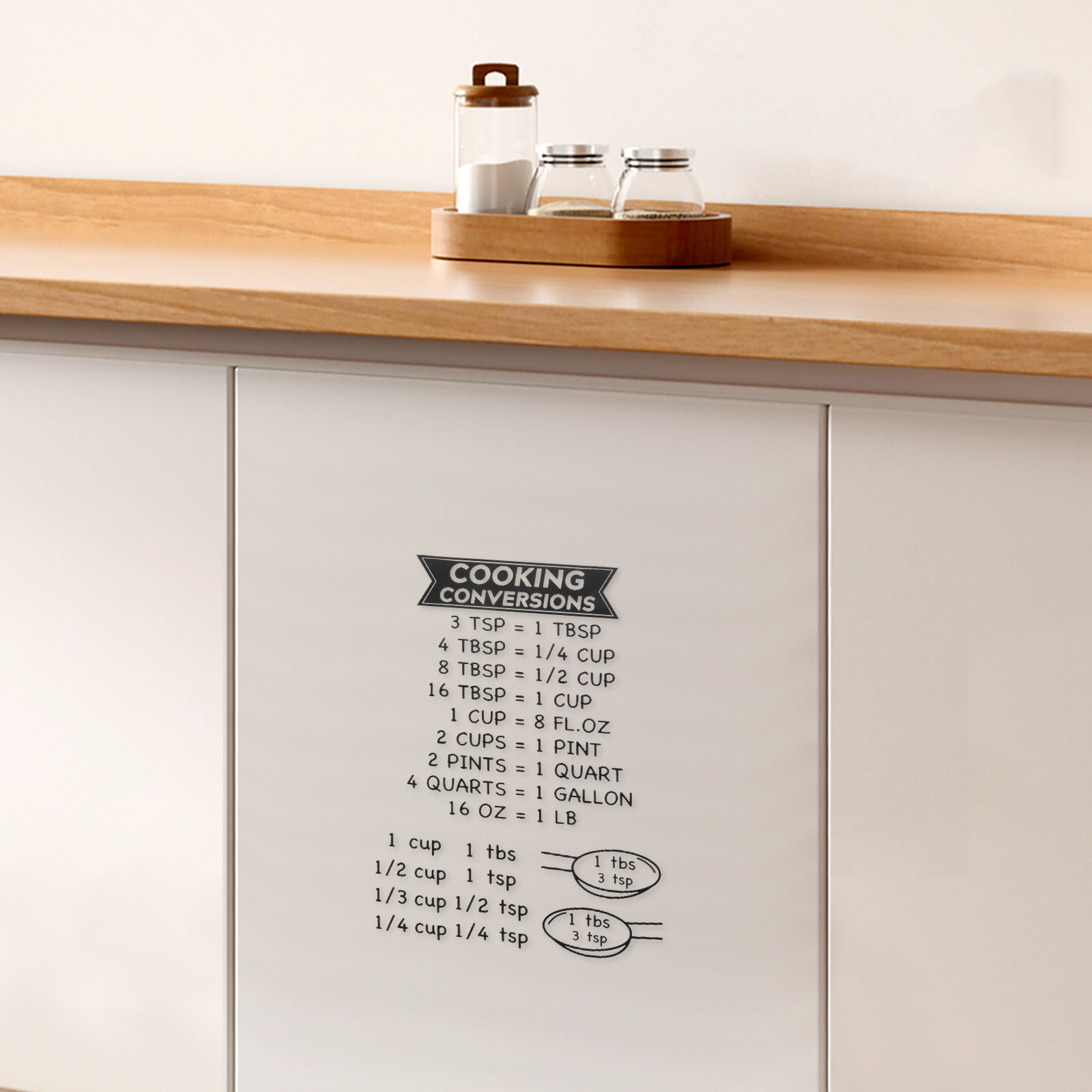 Kitchen Baking Conversion Chart - 2-teiliges Küchen-Messumrechnungstabelle-Set: Präzises Koch- und Backwerkzeug