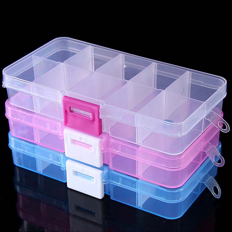 Decorating Tip Set - 10-Gitter-Nagelkunst-Organizer-Box zur Aufbewahrung von Werkzeugen. Wählen