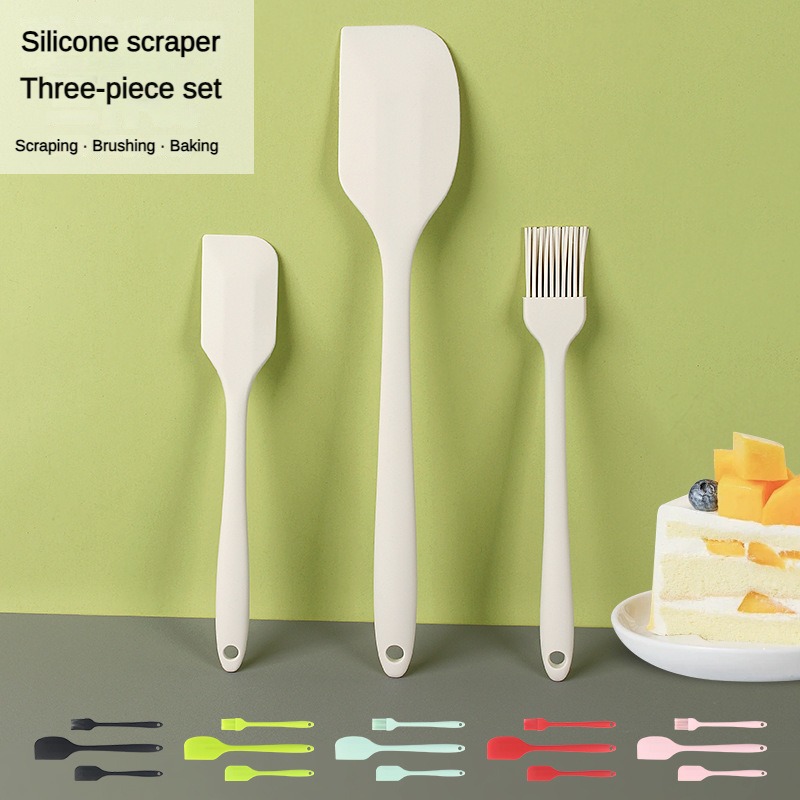 Pastry Brush Silicone - 3-teiliges Backset für die Küche, All-in-One-Silikonspatel,
