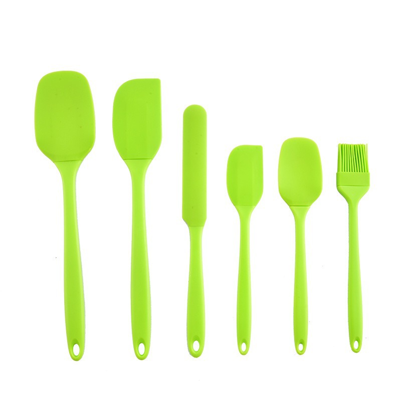 Pastry Brush Silicone - Silikon-Küchenutensilien 6-teiliges Set, Cremespatel, Spatel, Ölpinsel,