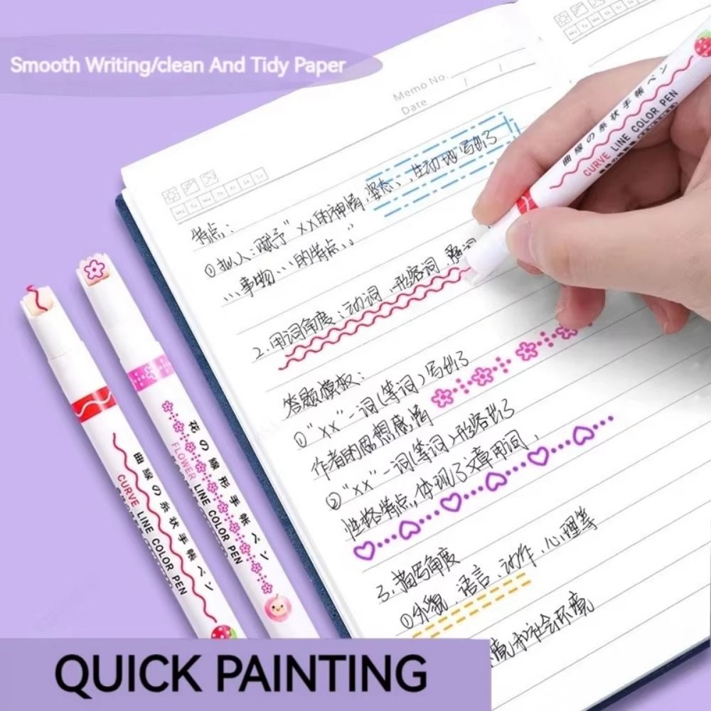 Decorating Tip Set - 6-teiliges Set Kreativer Blumenförmiger Kurvenstift Blumenförmiger