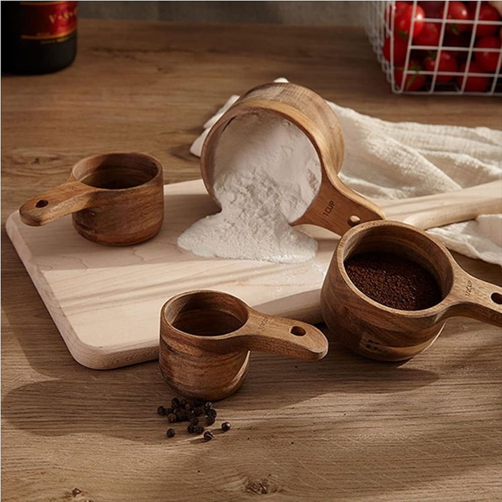 Baking (Kitchen Ingredient) - 4-teiliges Messlöffel-Set für Kaffeebohnen Backzutaten mit