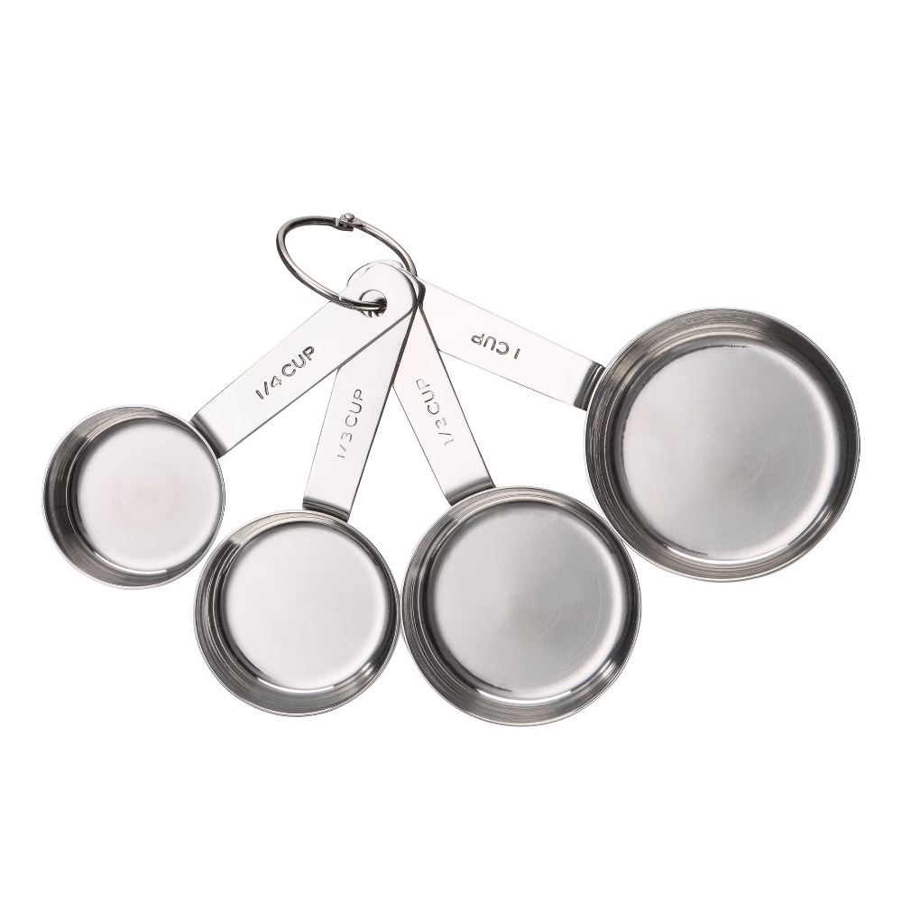 Baking (Kitchen Ingredient) - Edelstahl-Messbecher-Set, 4-teilig, ineinander stapelbar, unverzichtbar für