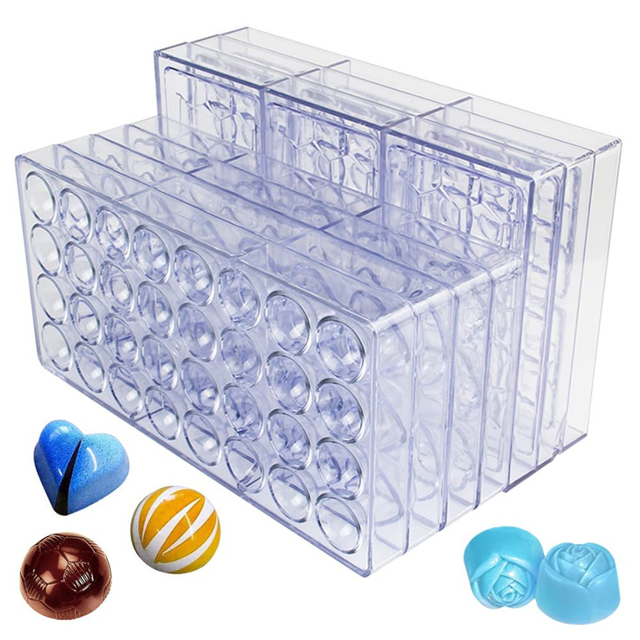 Kitchen Baking Molds - 24 Stile verfügbar, Kunststoff-Schokoladenform, kreative Rose,