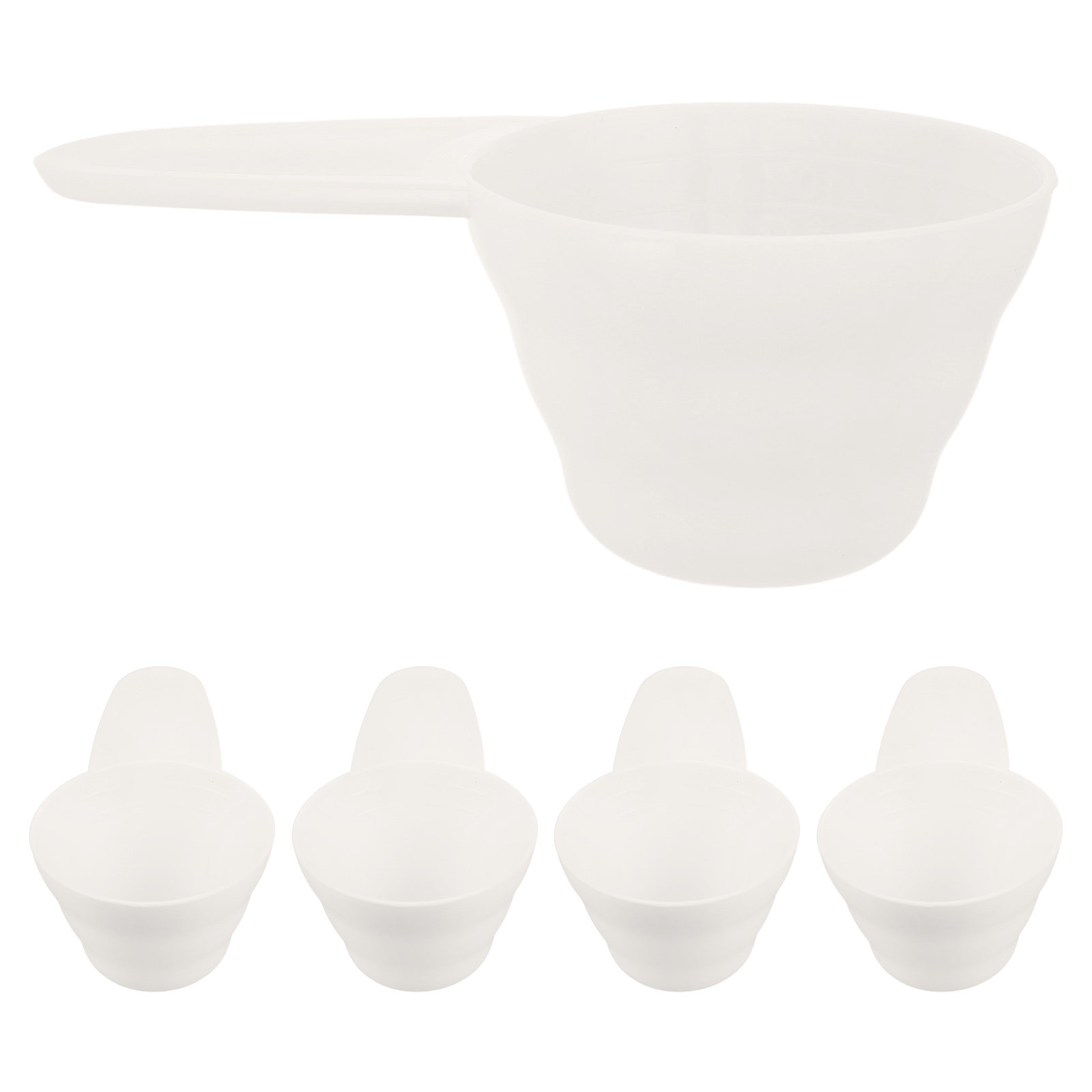 Baking (Kitchen Ingredient) - 5-teiliges Kunststoff-Messlöffel-Set, Lebensmittelqualität, Kurzer Griff, für