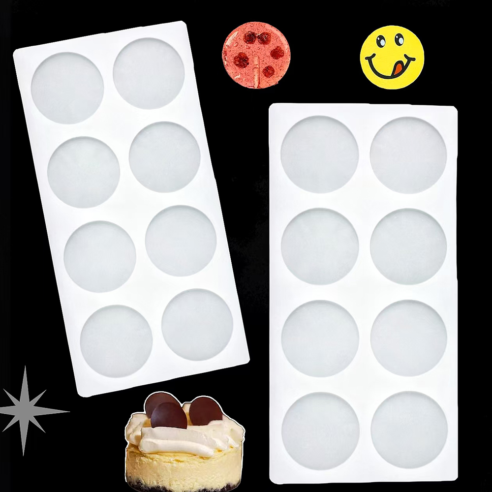 Kitchen Baking Molds - Zylindrische, umklappbare Silikonform mit 8 Mulden,