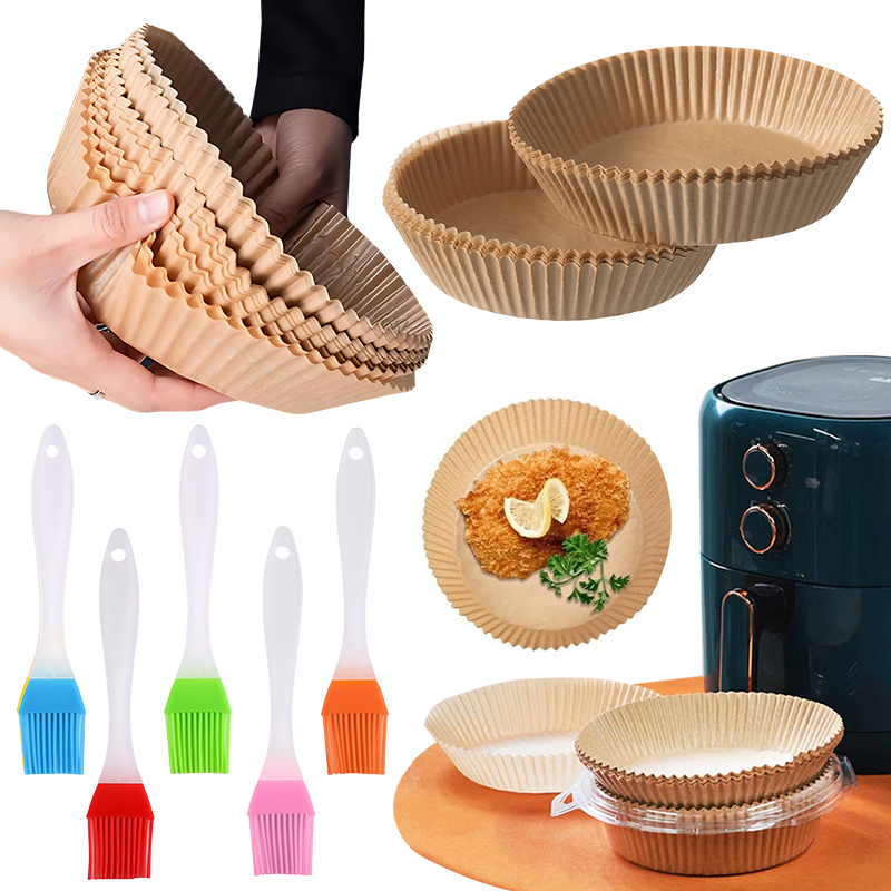 Baking Kitchen Set - 50/100PCS Air Friteuse Pappteller mit Zufällige