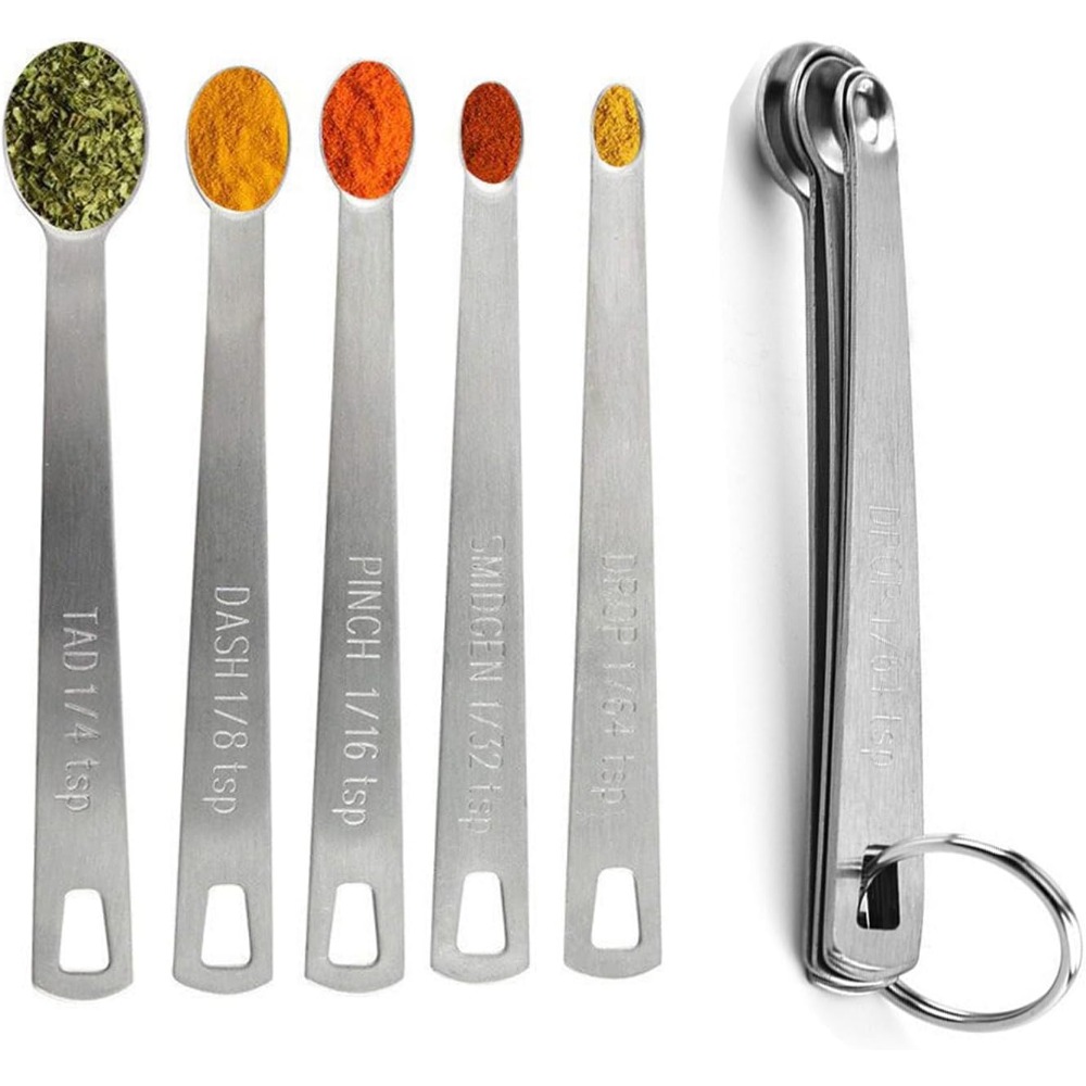Edelstahl-Messlöffel-Set, 5-te – Baking (Kitchen Ingredient) Bewertung und Preis