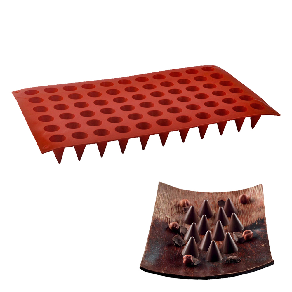 66-Zellen Kegel Schokolade Bac – Kitchen Baking Molds Bewertung und Preis