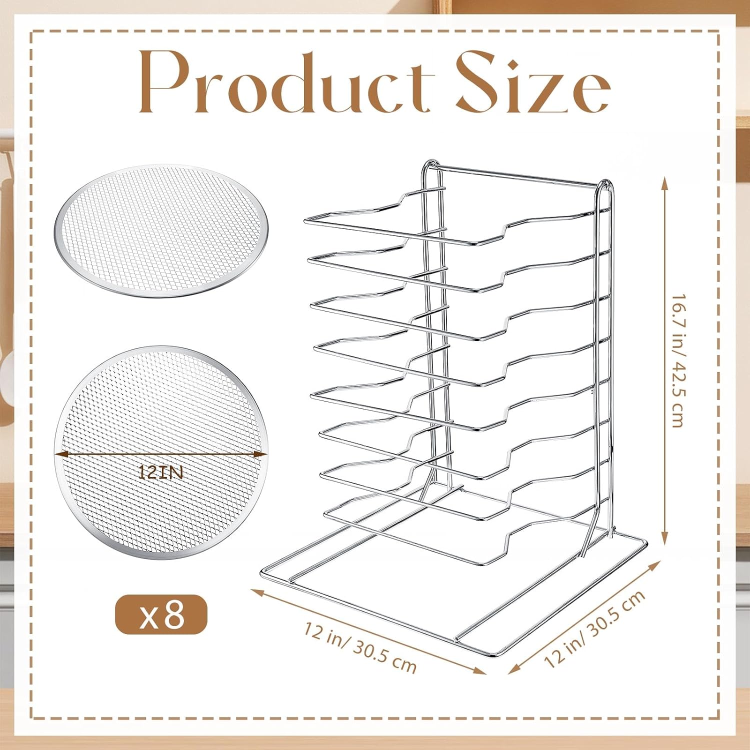 Pizza-Regal mit 8 Etagen und 8 – Baking Kitchen Set Bewertung und Preis