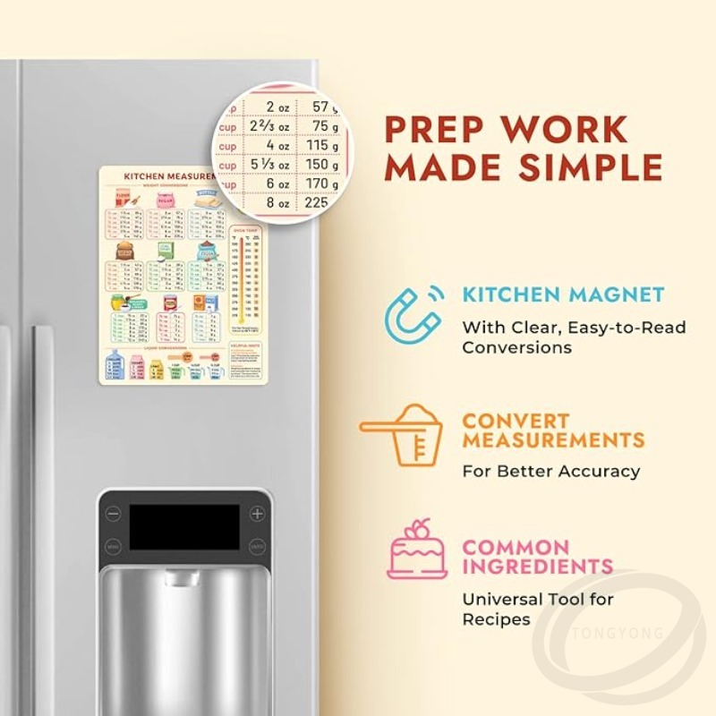 Küchenumbau-Diagramm, magnetis – Kitchen Baking Conversion Chart Bewertung und Preis