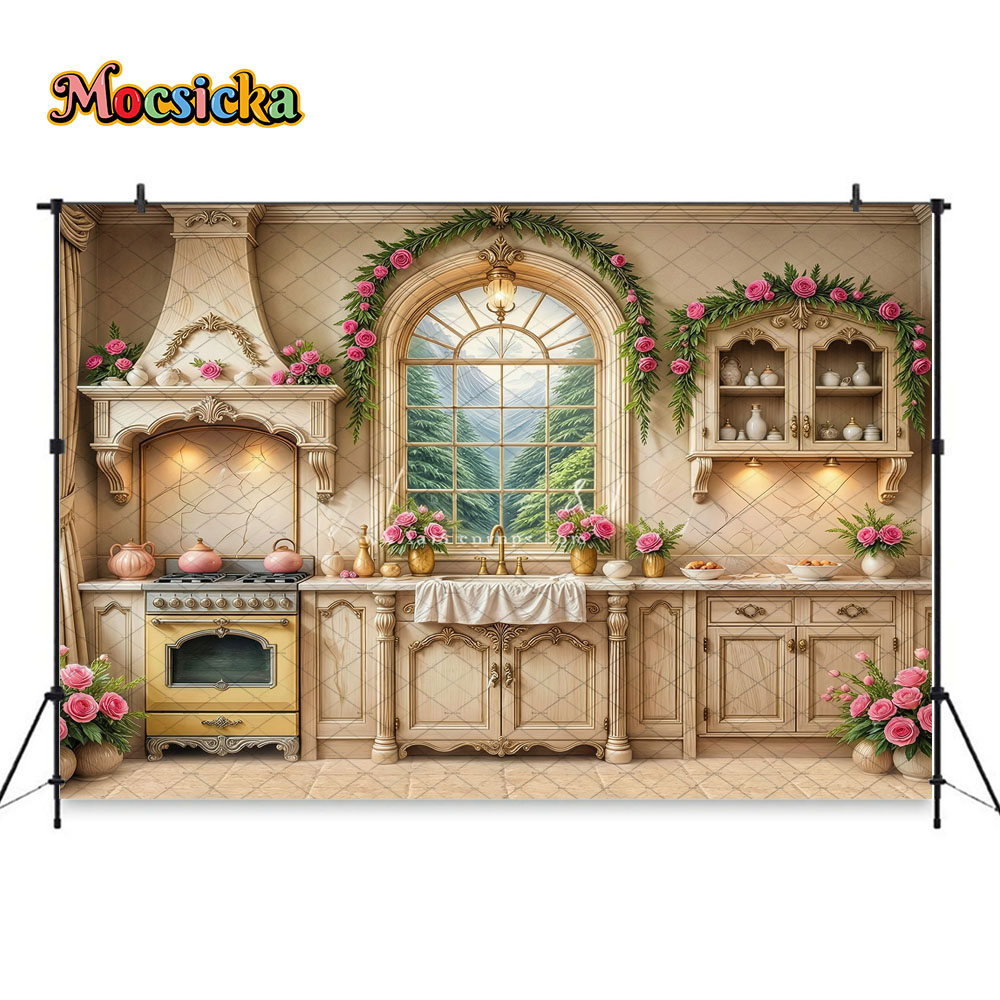 Mocsicka Fotohintergrund, Retr – Kitchen Baking Photoshoot Bewertung und Preis