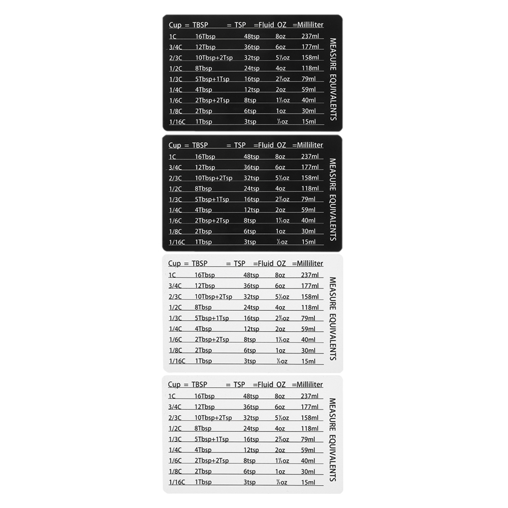 4 stücke Messbecher Löffel Zub – Kitchen Baking Conversion Chart Bewertung und Preis