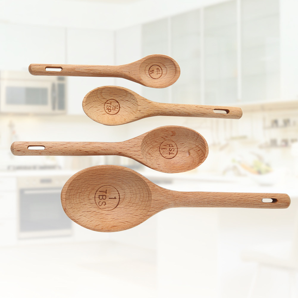 4-teiliges Holz-Messlöffel-Set – Baking (Kitchen Ingredient) Bewertung und Preis