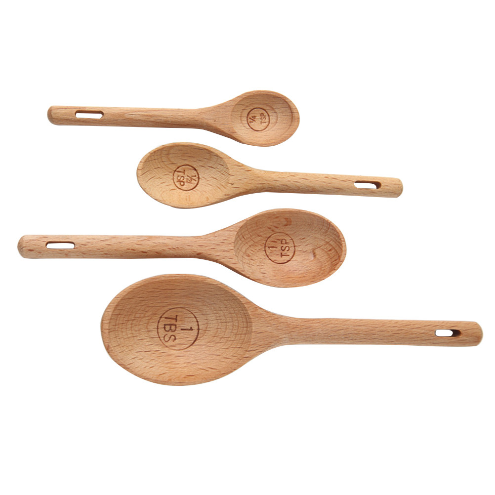 4-teiliges Holz-Messlöffel-Set – Baking (Kitchen Ingredient) Bewertung und Preis